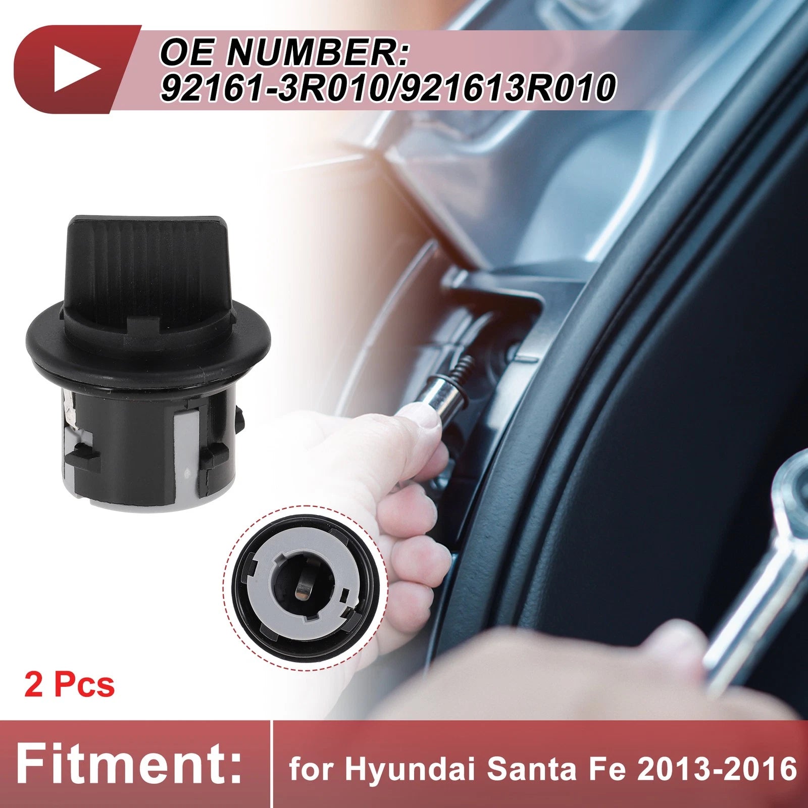Front Turn Signal Light Socket for Hyundai Santa Fe (2013–2018) No. 92161-3R010
