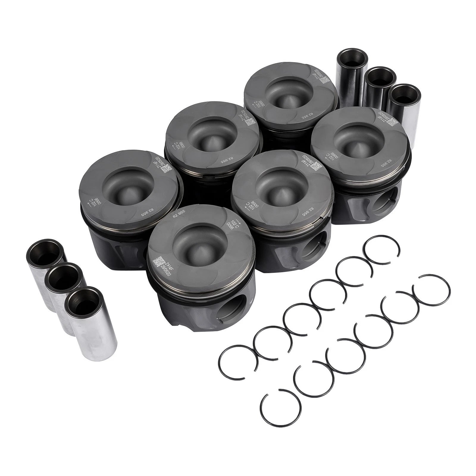 Set of 6 Pistons with Rings for Jeep Grand Cherokee, Ram 1500 (2014–2018)