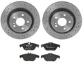 Brembo Xtra Rear Brake Kit Disc Rotors & Low-Met Pads for MB W204 W212 (2007–2015)