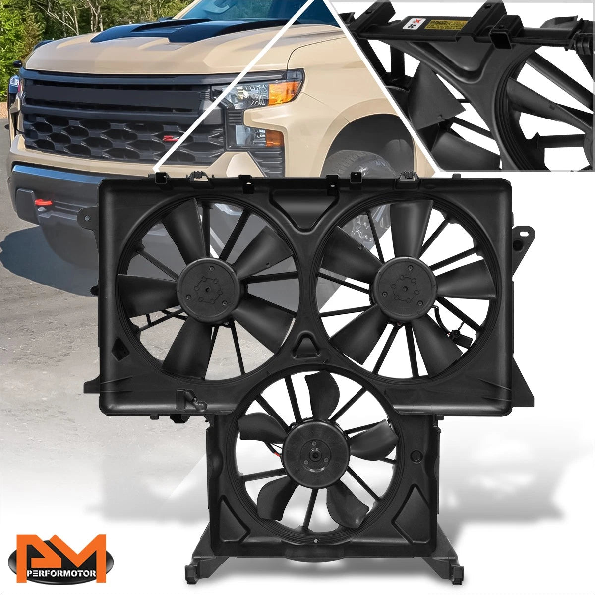 Radiator Fan Assembly for Chevy Silverado/GMC Sierra 1500 LTD (2019–2023)