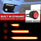 Switchback LED DRL Sequential Fog Lights Bezel for Subaru WRX STI (2018–2021)