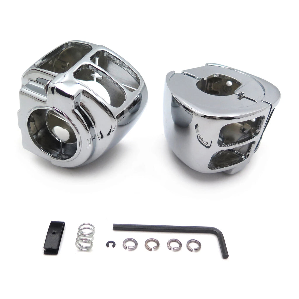 Chrome Switch Housing Cover for Harley Sportster Dyna Softail V-Rod (2002–2010)