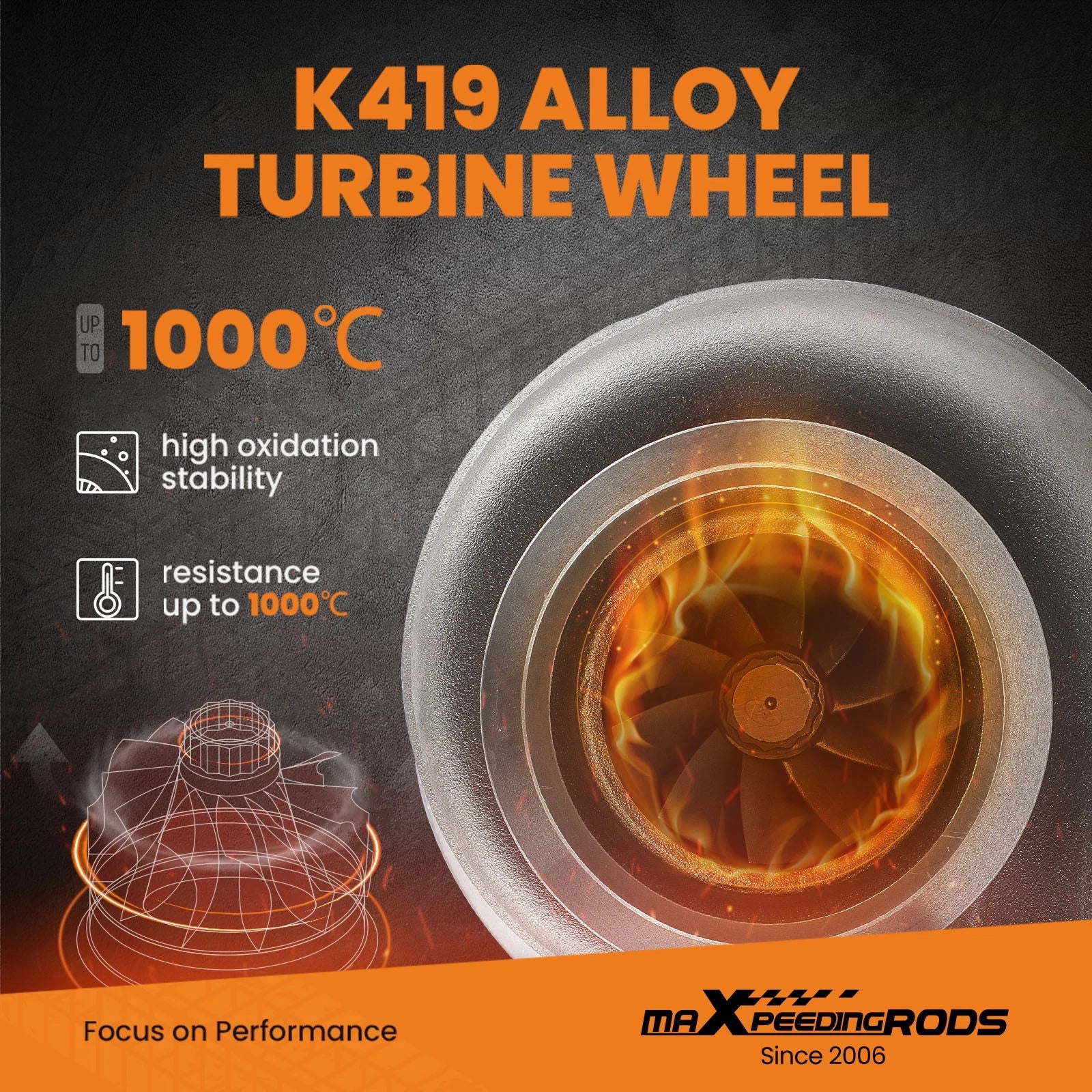 S400 SX4 S475 Turbo Billet Compressor Wheel for Turbocharger T6 (171702)