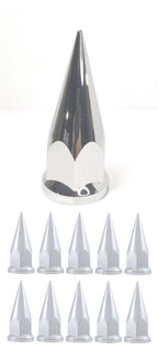 Chrome Spike 33mm Wheel Lug Nut Covers Replacement for 10 Set