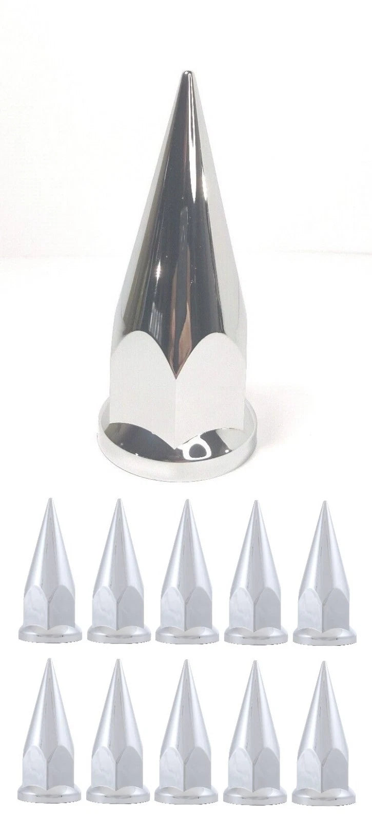 Chrome Spike 33mm Wheel Lug Nut Covers Replacement for 10 Set