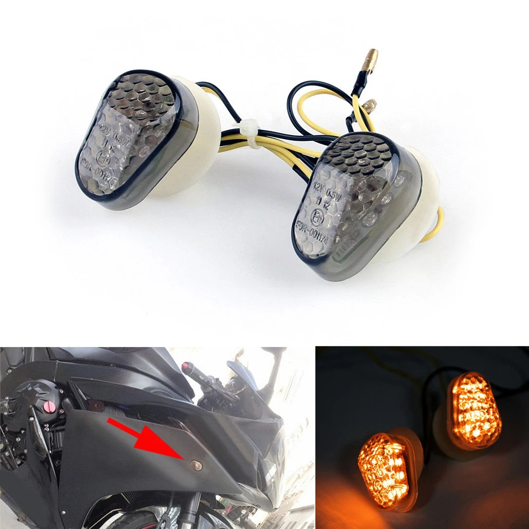 Turn Signal Lights for Yamaha YZF 600 R6 (2003–2012), YZF 1000 R1, FZ1, FZ6 Smoke