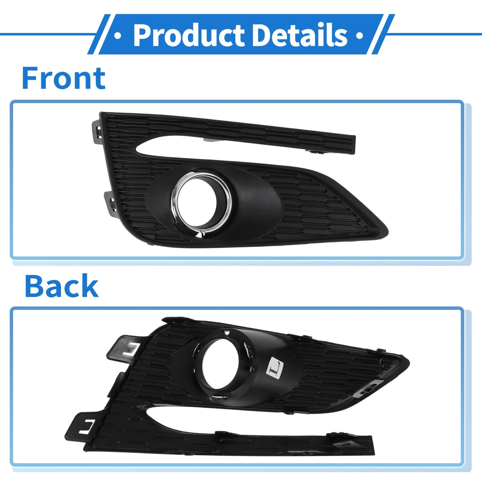 1 Pc Fog Light Grill for Chevrolet Cruze (2017–2018) No. 84095942