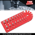 Nut and Bolt Thread Checker for Portable Use (18/32 to 1/2 Inch)