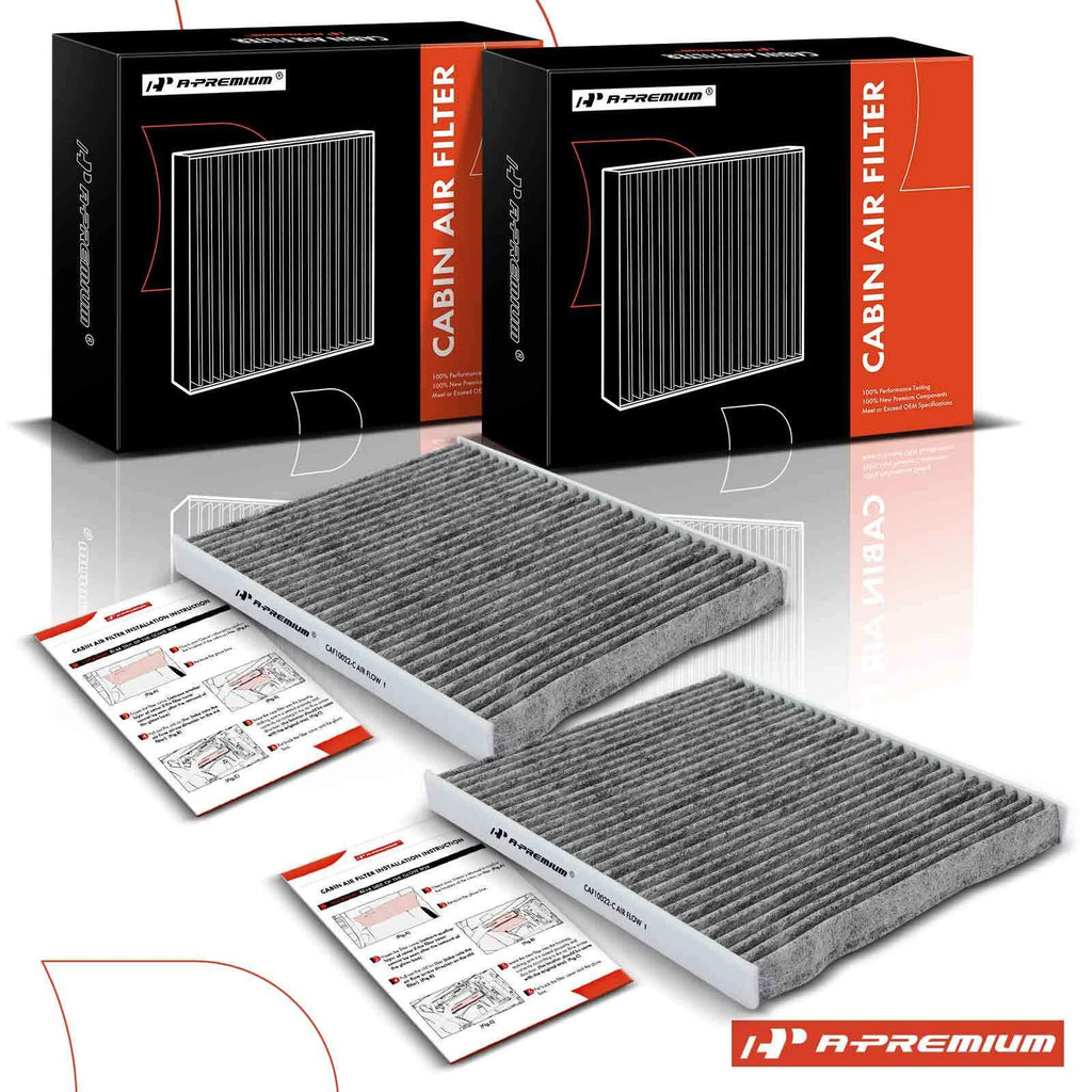 2X Activated Carbon Cabin Air Filter for Jeep Gladiator Wrangler (2020–2023)