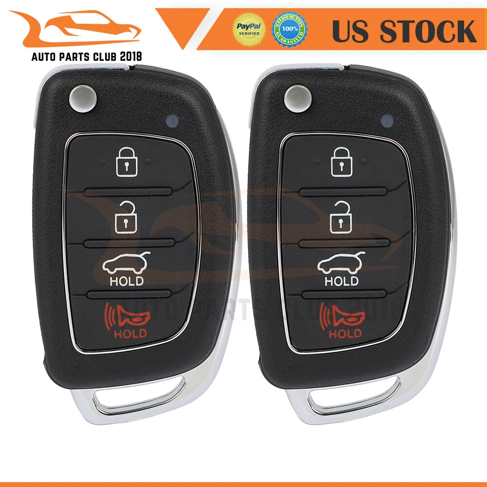 2X Key Entry Remote Fob for Hyundai Tucson (2015–2019) 4 Buttons