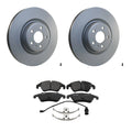 Hella Front Rotors & Bosch QuietCast Disc Brake Pad Kit for Audi A6 A7 (2012–2020)