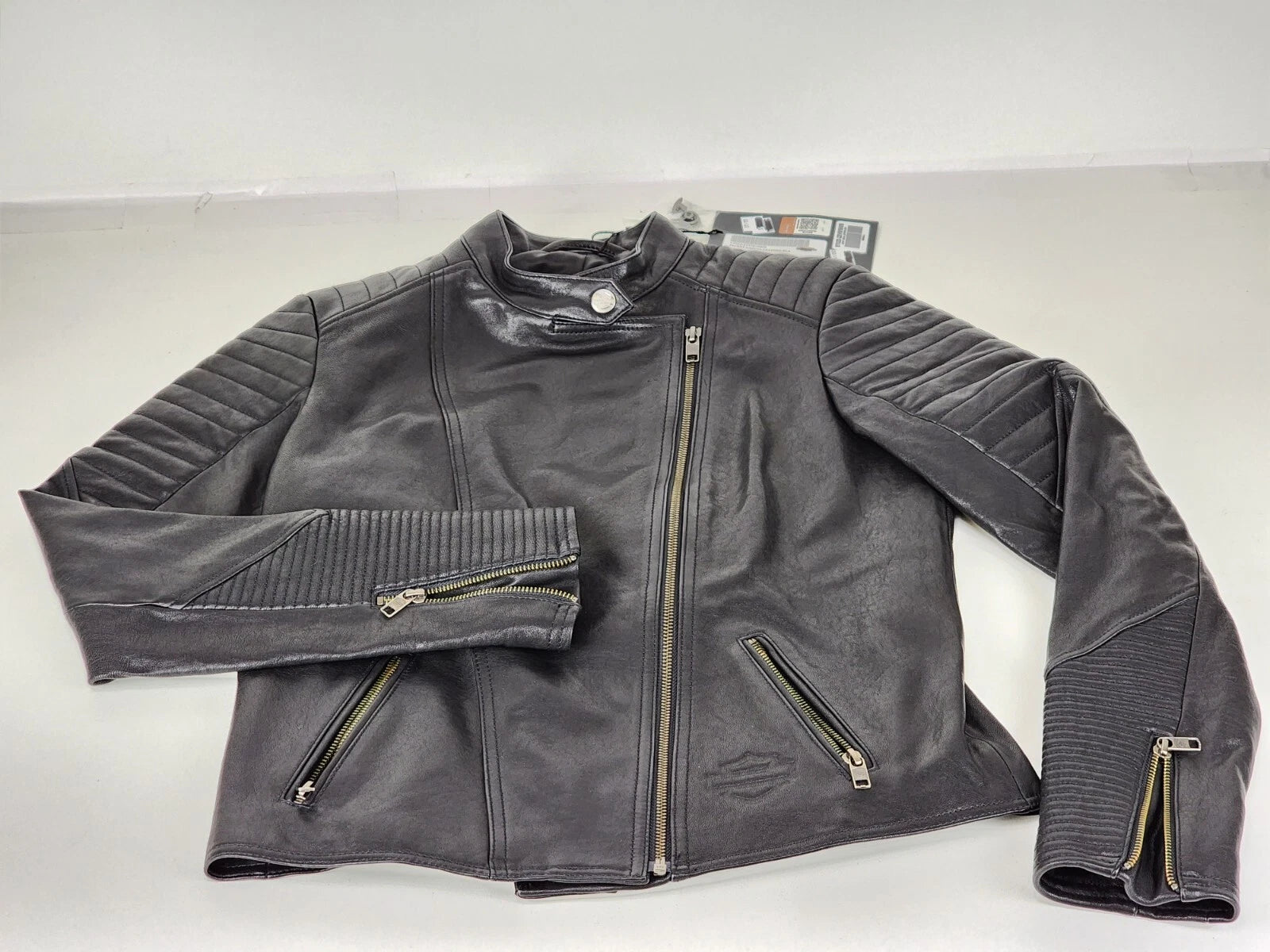 Harley-Davidson Women's Reservoir Moto Leather Jacket XL 97022-22VW