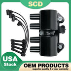 UF356 Ignition Coil & Spark Plug Wire for Chevy Daewoo Isuzu L4 (1990–2023)