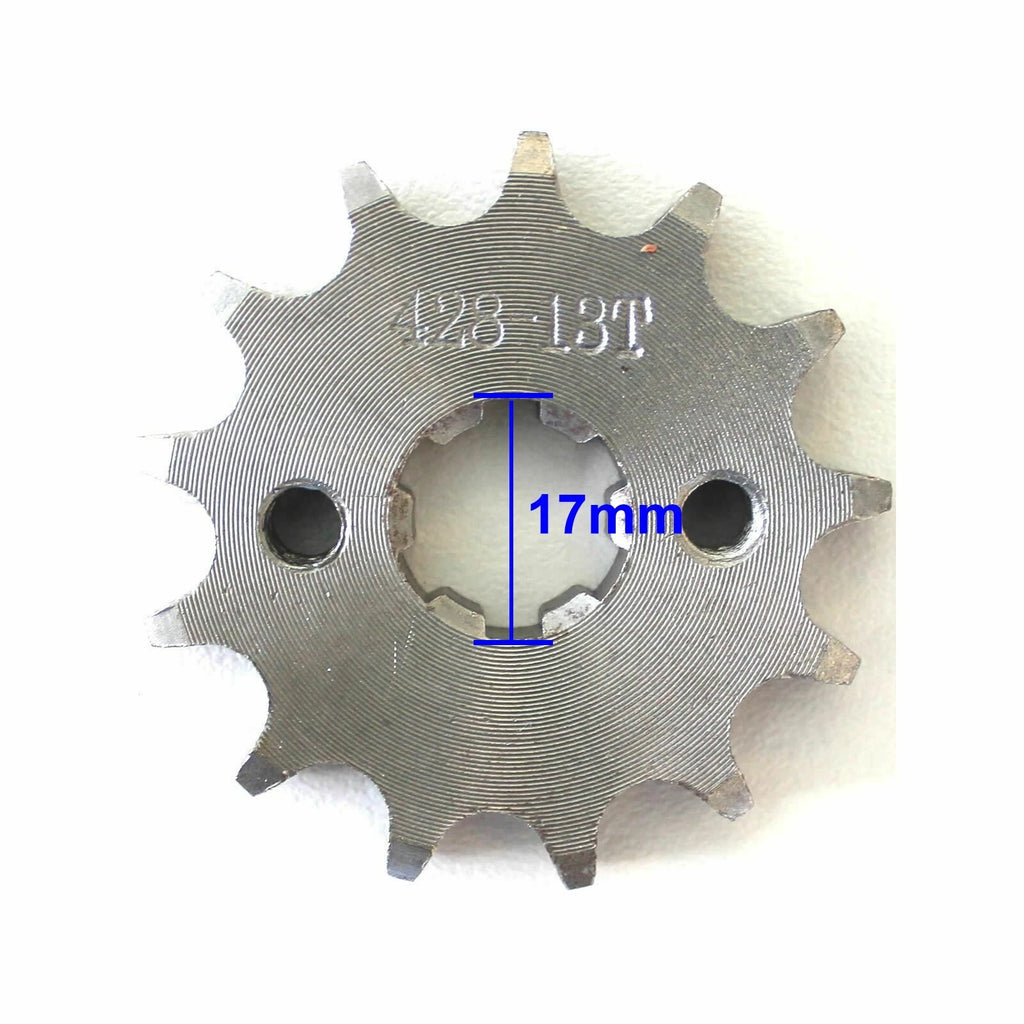 17mm 13T 428 Chain Front Sprocket Cog for Pit Trail Dirt Bike ATV Quad