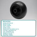 6Pcs Mower Deck Wheels Kit for Kubota (K5351-42110, K5371-42110)