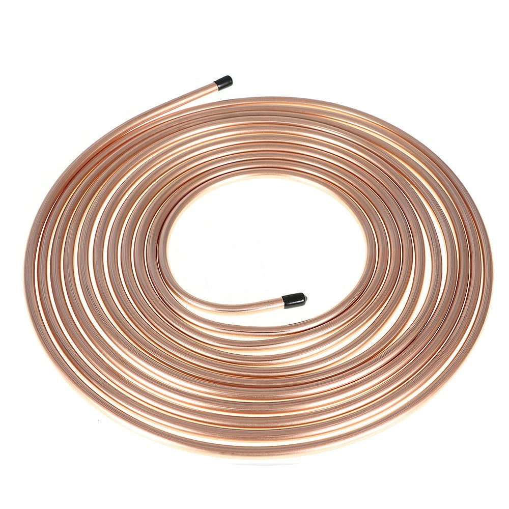 25 ft Copper Coated Brake Fuel & Trans Line Tubing for Universal 5/16"