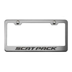 Brushed Plate Frame w/Black Brushed Scat Pack Inlay for Dodge Challenger/Charger