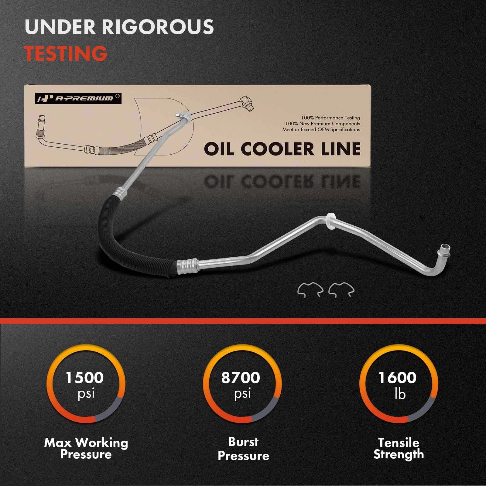 Inlet Engine Oil Cooler Line for Chevy Silverado GMC Sierra 2500 HD (2001â2019)