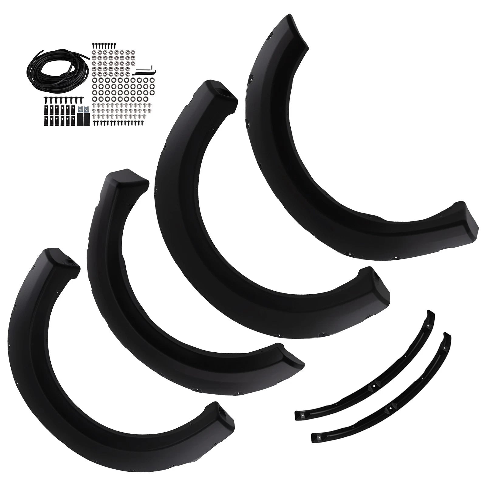 Set of 4 Black Fender Flares for Ford F150 (2009–2014)
