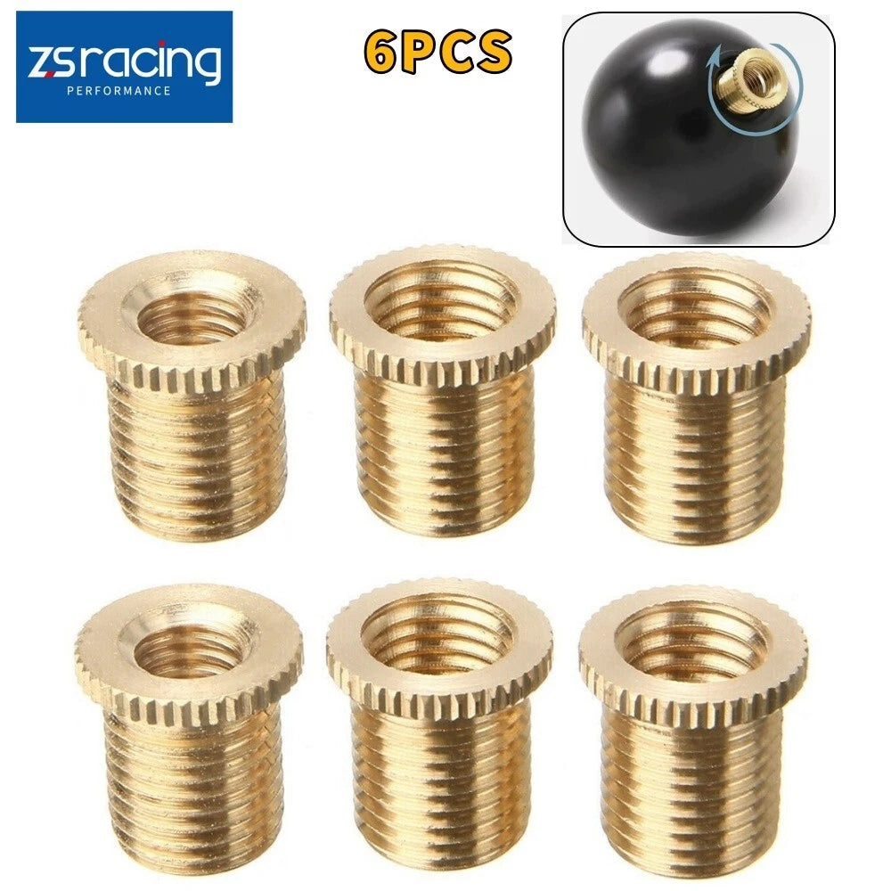 Set of 6 Gear Shift Knob Thread Adapter Nut Inserts M10 & M8