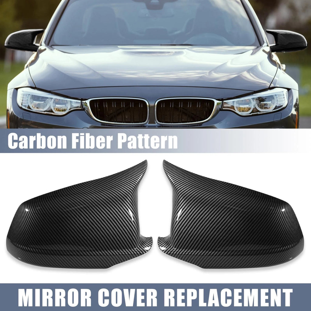 Pair of Carbon Fiber Pattern Rear View Mirror Covers for BMW F10 F11 F18 (2011–2017)