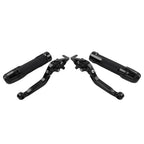 Black Extendable Brake Clutch Levers & Grips for Kawasaki Z1000 (2010-2023)