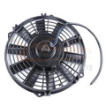 9" Black Universal Plastic Slim Radiator Cooling Fan Mount Kit 12V