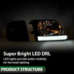 LED Tube Headlights & Corner Parking Lights for F150 Expedition (1997–2004)