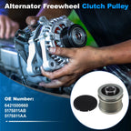 Set of 1 Alternator Freewheel Clutch Pulley 6421500660 for Audi A3 (2006–2008)
