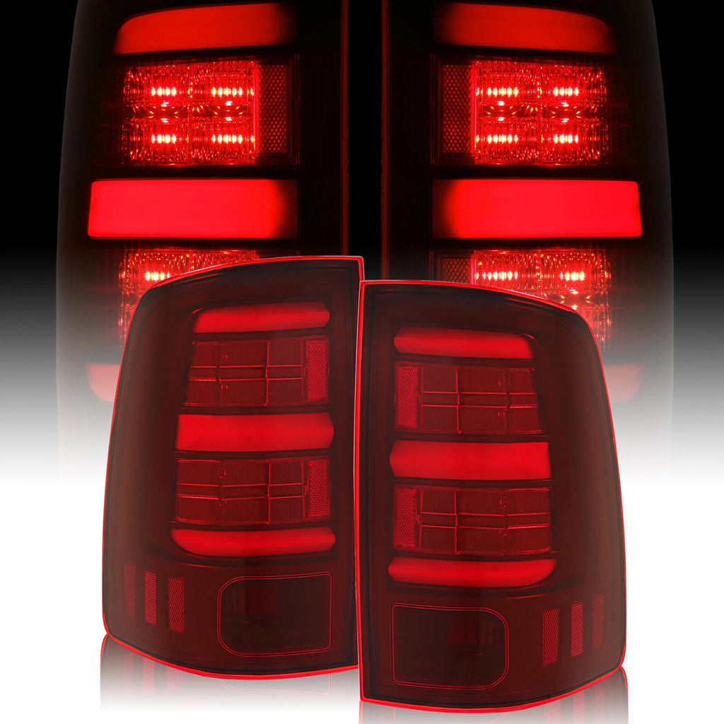 Red LED Tail Lights for Dodge Ram 1500 2500 3500 (2009-2018)