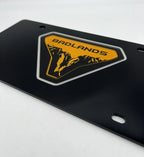 Acrylic License Plate Frame Premium Black for Ford Bronco Badlands (2021–2025)