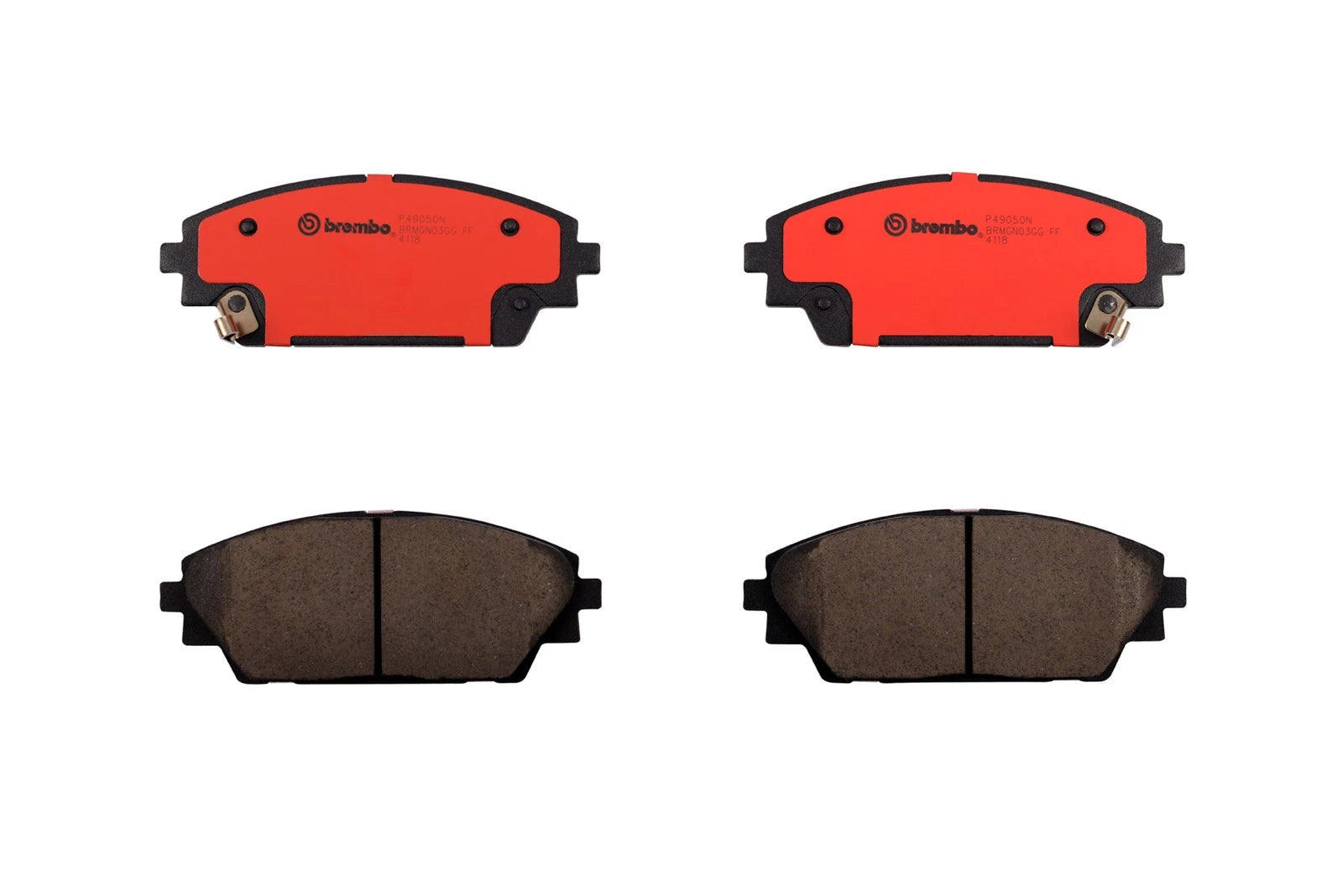 Set of 4 Brembo P49050N Front Disc Ceramic Slotted Brake Pads for Mazda 3 CX-3 (2014–2020)