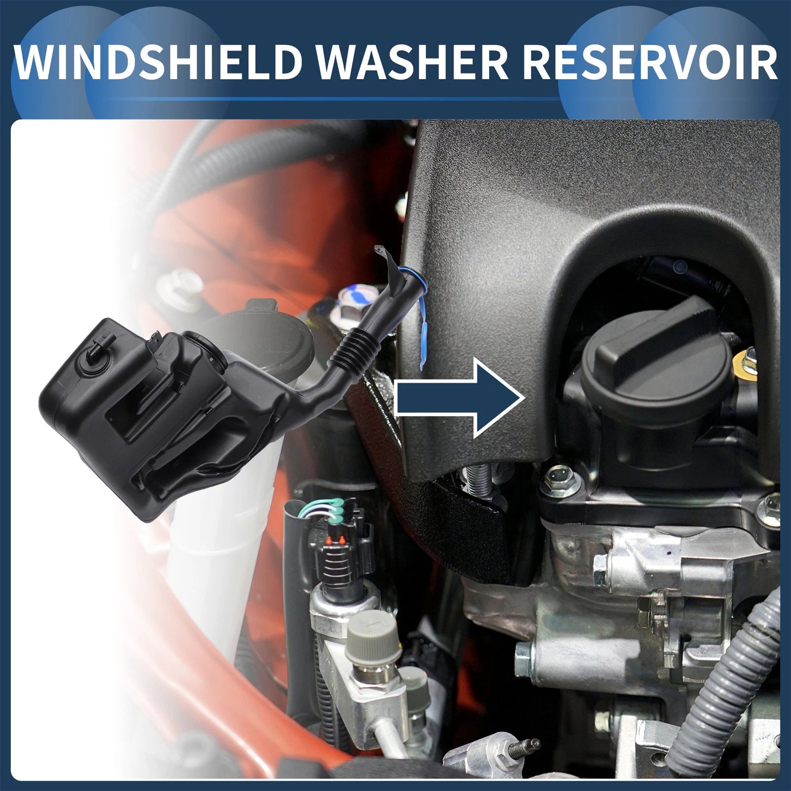Windshield Washer Reservoir with Cap No.A2048690920 for Mercedes-Benz GLK250 (2013–2015)