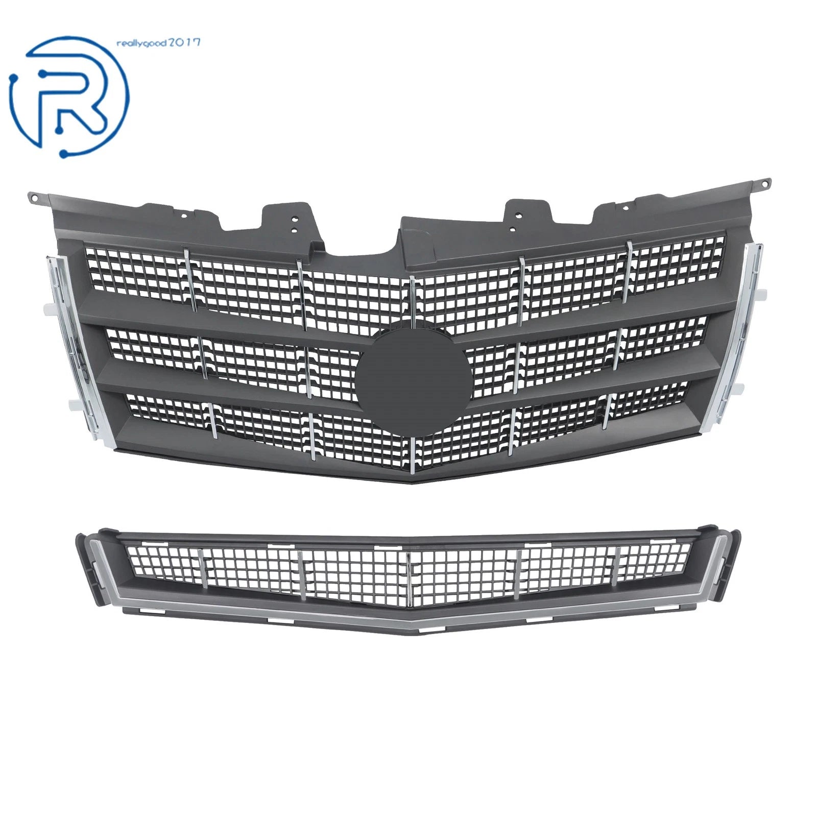 Front Upper Lower Grill Kit for Cadillac CTS (2008-2011)