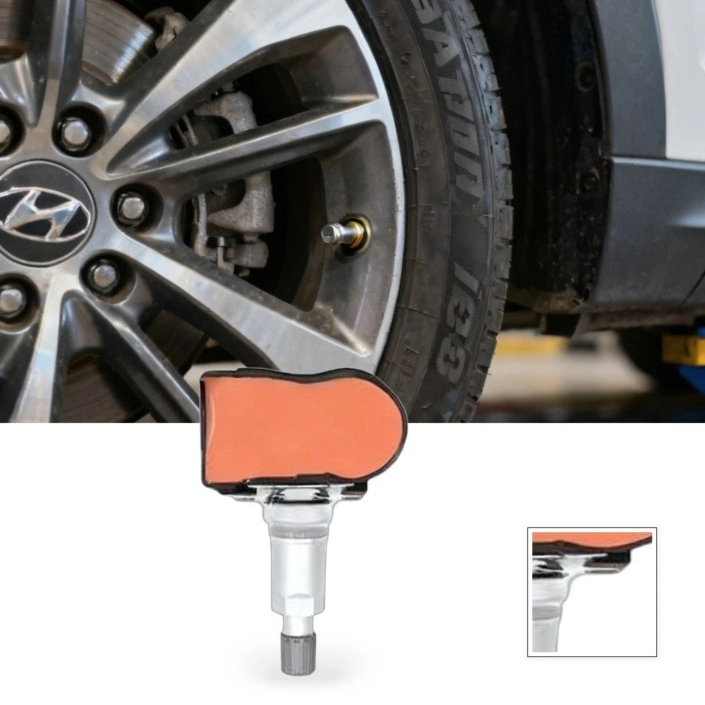 TPMS Sensors Metal Valve Silver for Hyundai Santa Fe, i30 (GDE Porte)