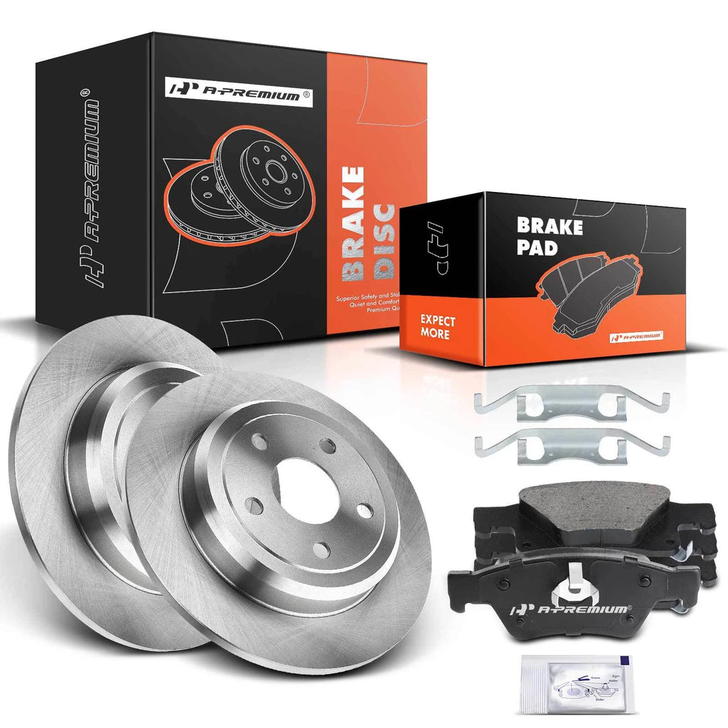 Rear Disc Brake Rotors & Ceramic Pads for Jeep Grand Cherokee (2011–2017)