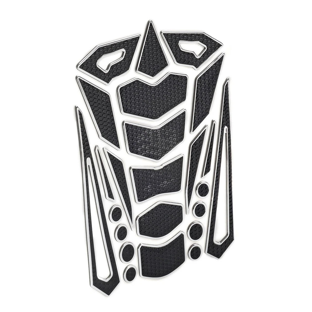 Motorcycle Oil Fuel Tank Pad Cover Guard Protector Decal Sticker Silver