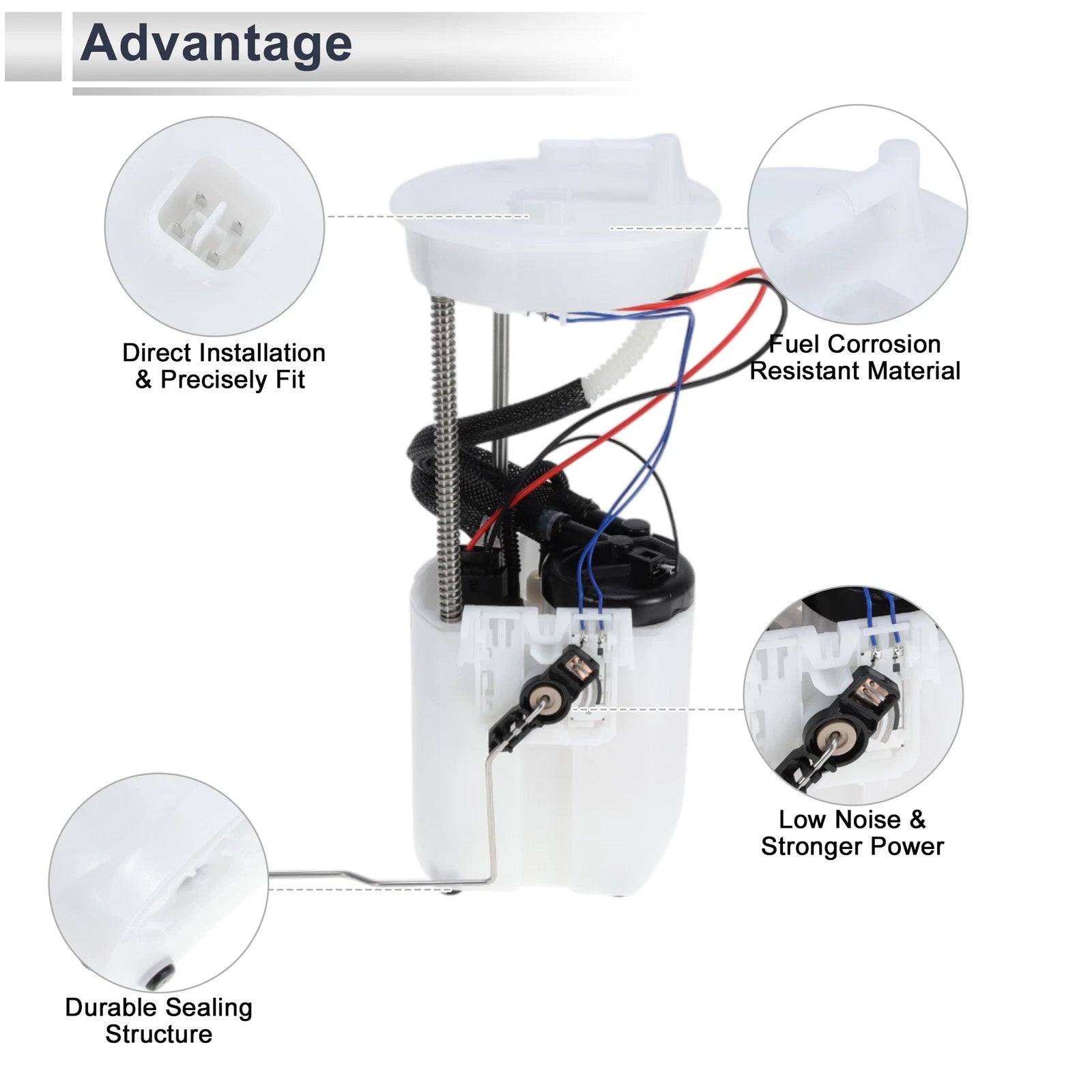 Fuel Pump Assembly for Acura ZDX (2010–2013), MDX (2007–2013), Honda Pilot V6 3.5L 3.7L