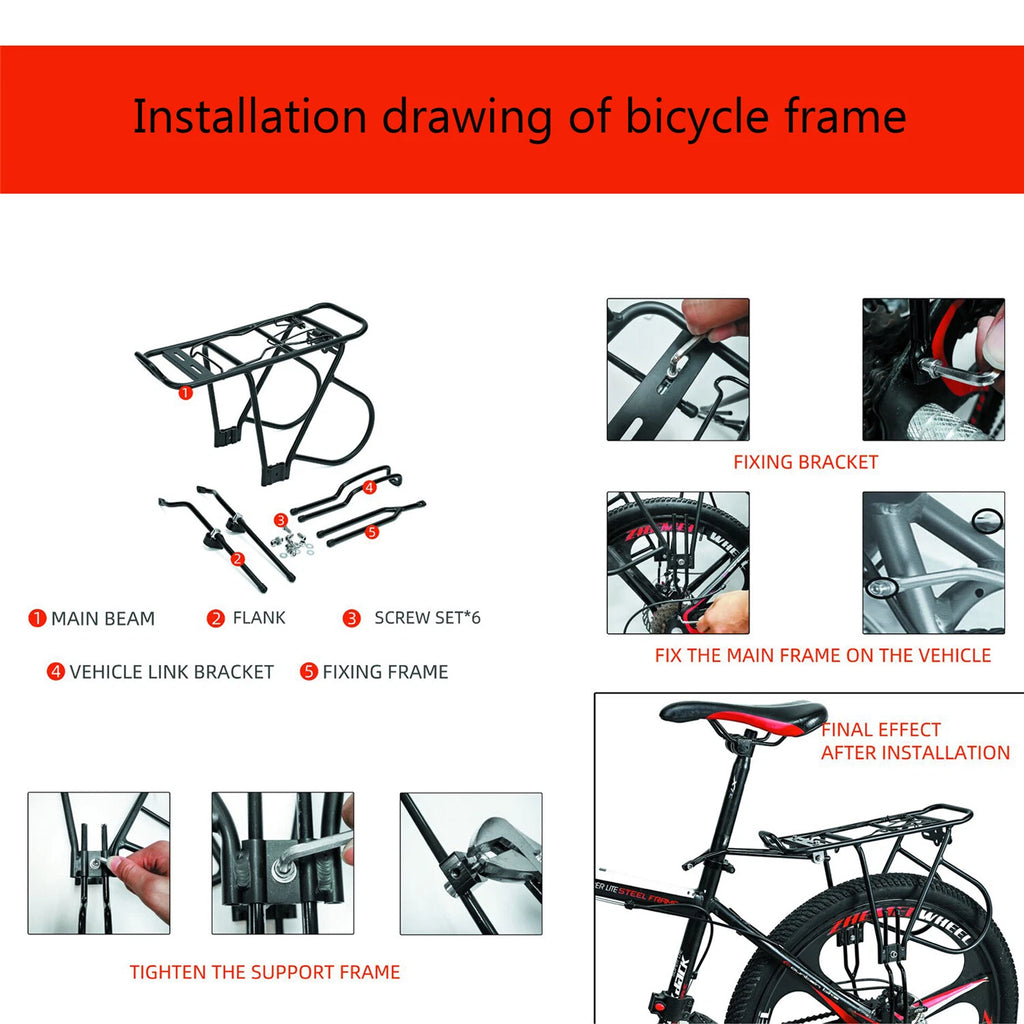 Aluminum Rear Rack for Bicycle (Mountain Bike)