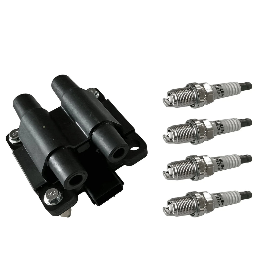 Set of 4 Iridium Spark Plugs & Ignition Coil for Subaru Impreza (2008–2011)