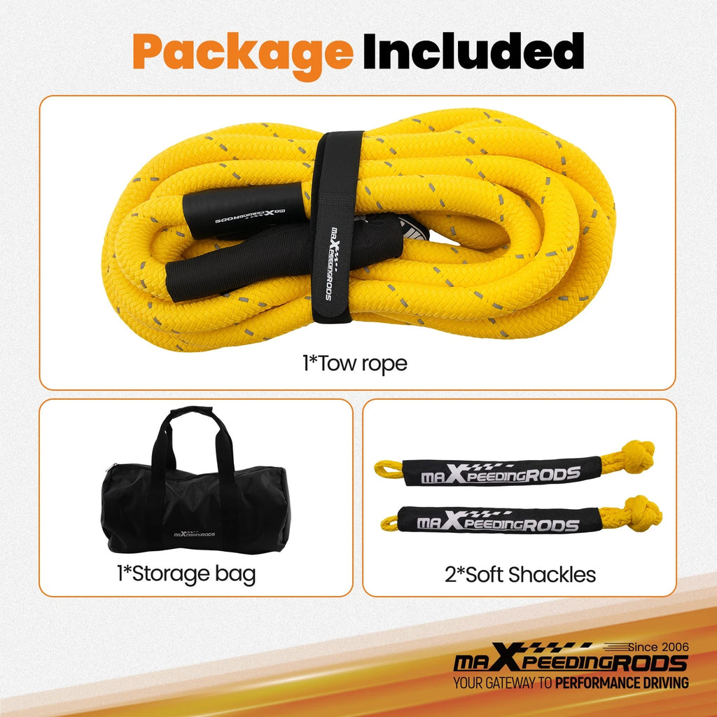 Heavy Duty Tow Rope 30ft for 4WD SUV Truck Off-Road (11 Ton)