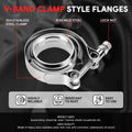 2" OD V-Band Turbo Clamp & Flange Set for Universal Applications (304 SS)