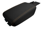 Console Lid Pull Over Cover Leather for Nissan Altima (2005–2006) Orange Stitch
