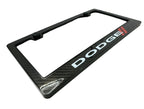 Stripe ABS Real Carbon Fiber License Plate Frame for Dodge (2015–2024)