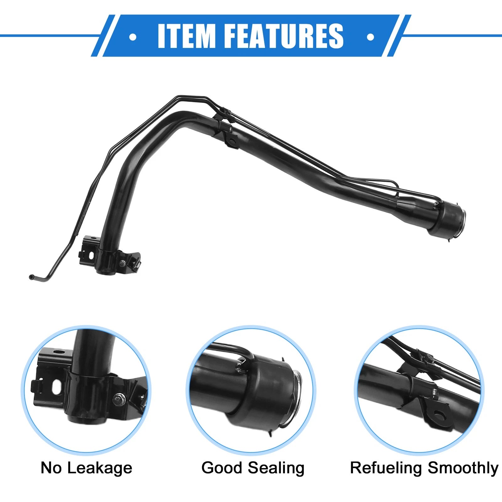 Fuel Tank Filler Neck for Toyota Camry (1998–2001) 2.2L-L4 Metal Black