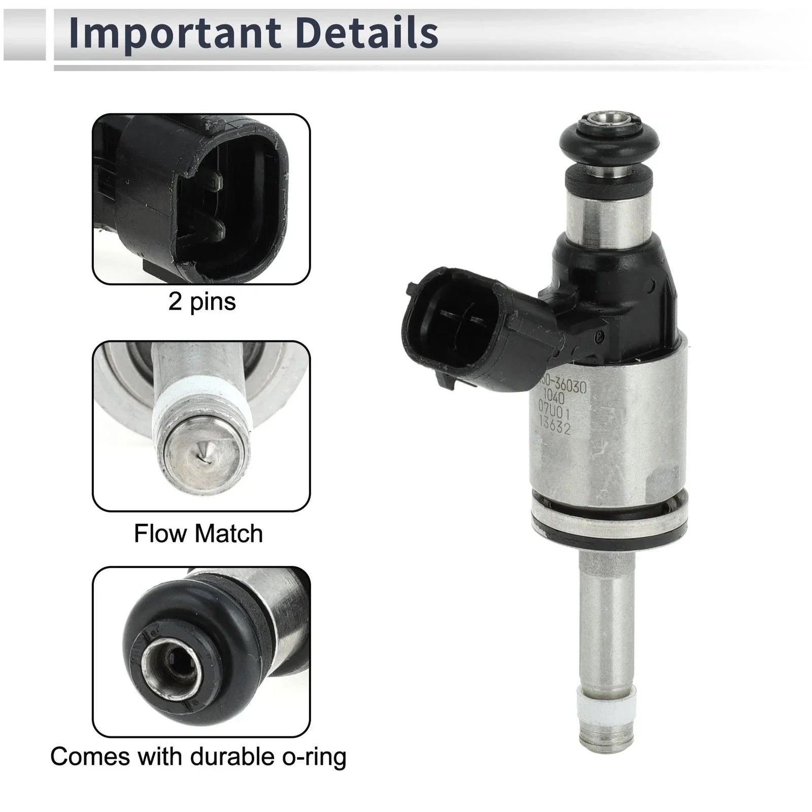 Fuel Injector for Lexus NX200t 2.0L (2015-2017) - 1 x Black Injector