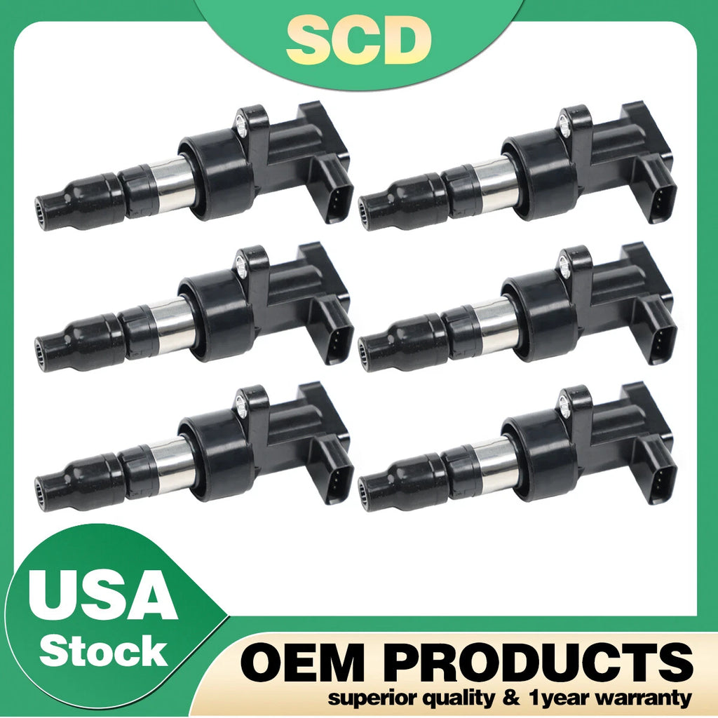 Set of 6 Ignition Coils for Jaguar X-Type S-Type (2002–2008) C2S42673 C2S11480