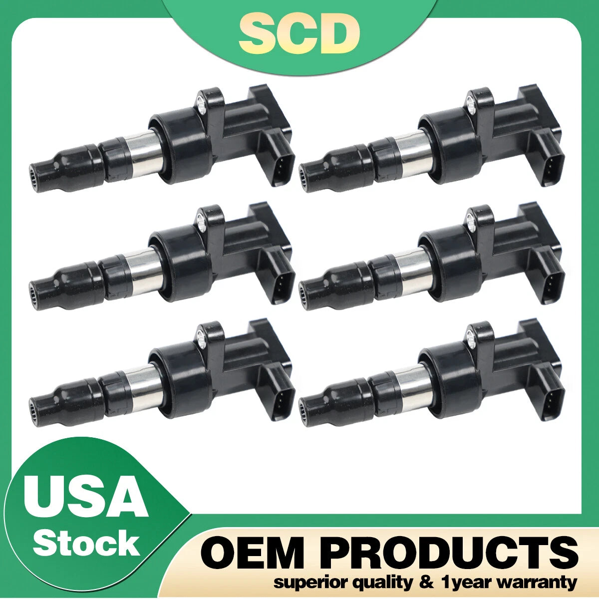 Set of 6 Ignition Coils for Jaguar X-Type S-Type (2002–2008) C2S42673 C2S11480