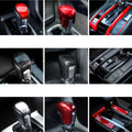 Carbon Fiber Black Red Gear Shift Panel Frame Cover for Honda Civic (2016–2021)
