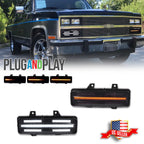 2X Smoked Switchback LED DRL Signal Lights for Chevy GMC Van 